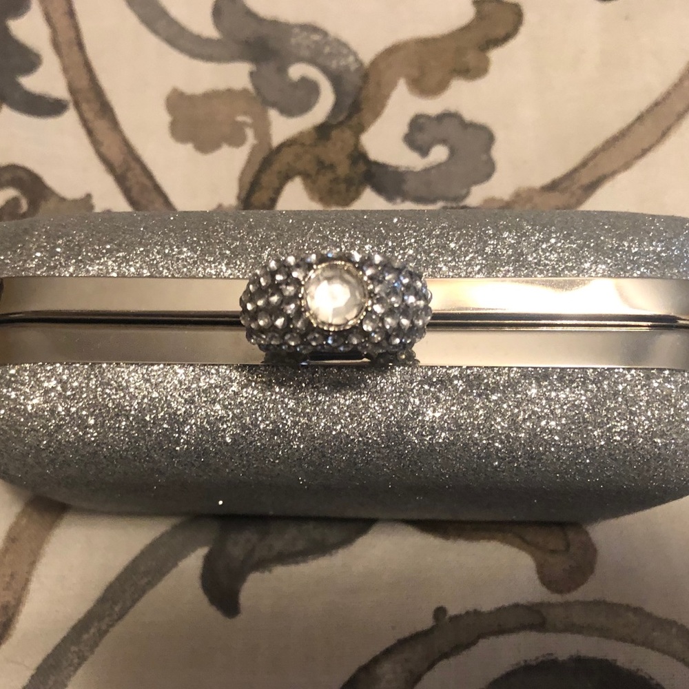 Silver Glitter Clutch - Picture 2 of 4